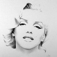 Схема вышивки «Мерелин Монро»