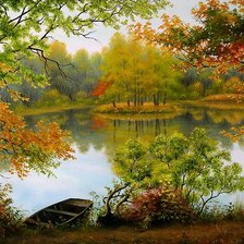 Схема вышивки «лодка»