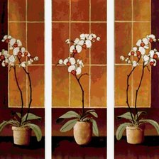 Схема вышивки «триптих "орхидеи"»