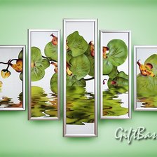 Схема вышивки «триптих "орхидеи"»