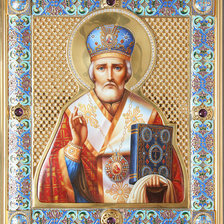 Оригинал схемы вышивки «Икона "Святого Николая Чудотворца"» (№741616)