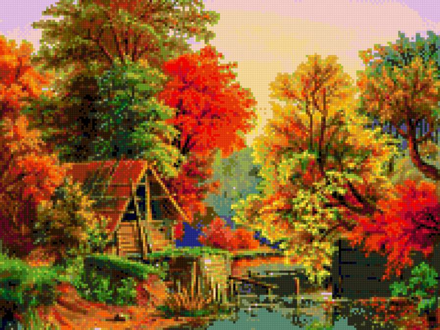 Природа - река, мост, пейзаж, природа - предпросмотр