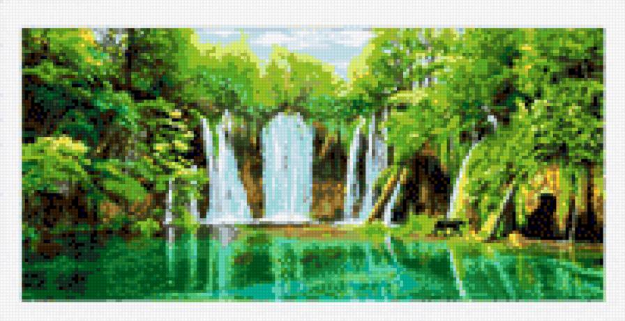 Природа - пейзаж, природа, водопад - предпросмотр