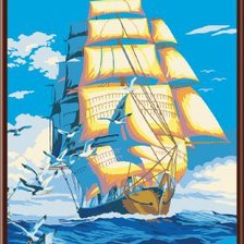 Схема вышивки «Карабль»