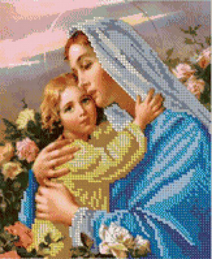 БМ Мария и дитя - икона - предпросмотр