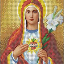 Оригинал схемы вышивки «Непорочное Сердце Пресвятой Девы Марии» (№741998)