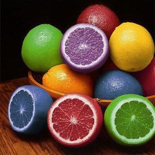 Схема вышивки «Разноцветные лимоны»