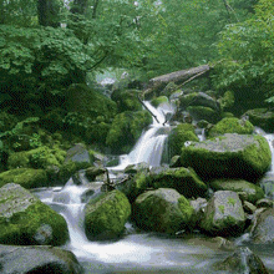 Лес - лес, водопад - предпросмотр