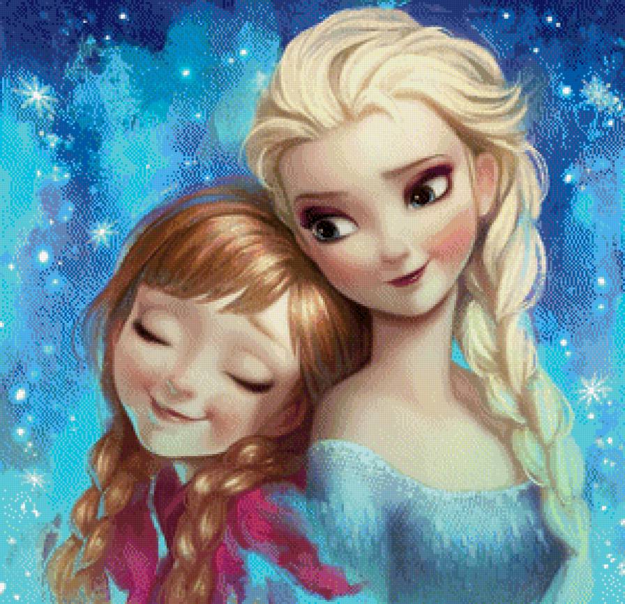 холодное сердце - фэнтези, анна, фан-арт, холодное сердце, дисней, эльза, мультик - предпросмотр