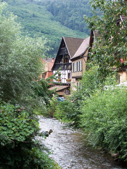 серия "деревня" - пейзаж.деревня.дома.деревья.река - оригинал