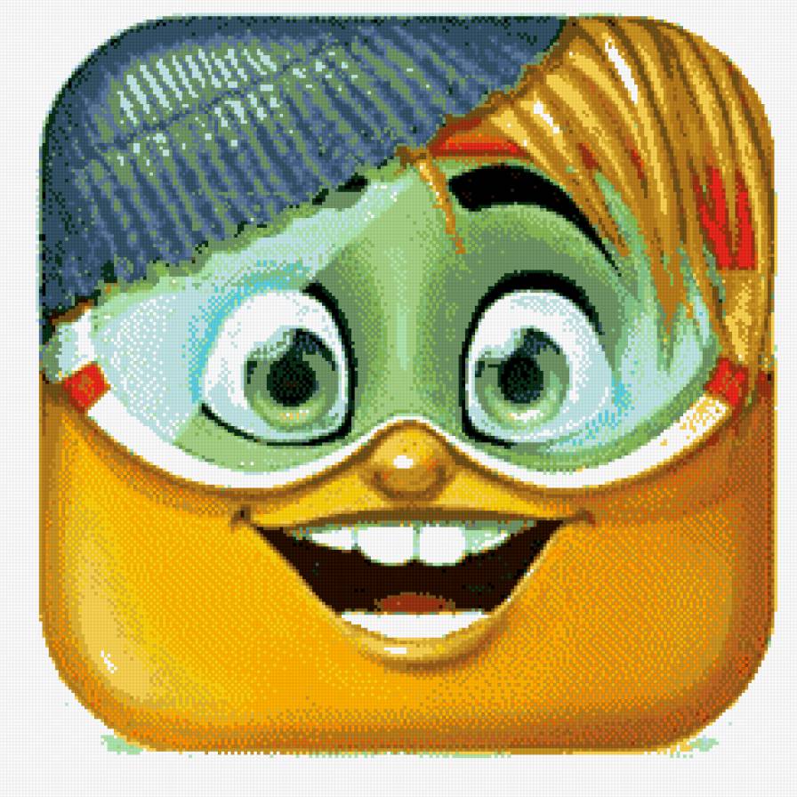 веселый квадратик - детская, подушка, детское - предпросмотр