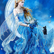 Схема вышивки «Девушка»