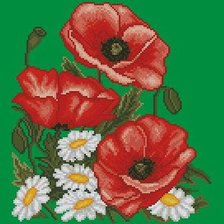 Схема вышивки «Маки»