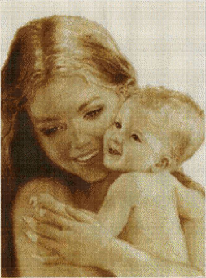 мама и малыш - любовь, монохром, малыш, мама, нежность - предпросмотр