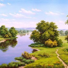 Схема вышивки «пейзаж»