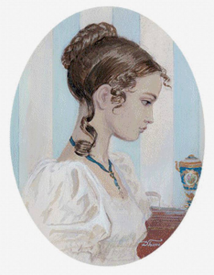 СЕРИЯ  "ПОРТРЕТЫ". БАРЫШНЯ - девица, портрет - предпросмотр