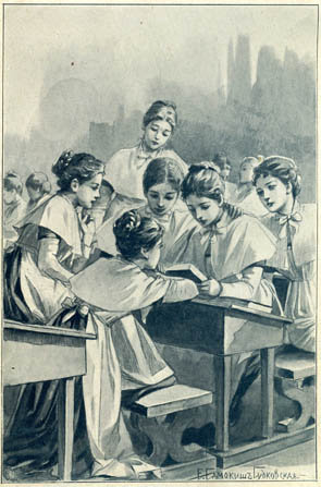 СЕРИЯ "ИНСТИТУТ БЛАГОРОДНЫХ ДЕВИЦ".  2 - платья, институтки, воспитанницы, институт благородных девиц - оригинал