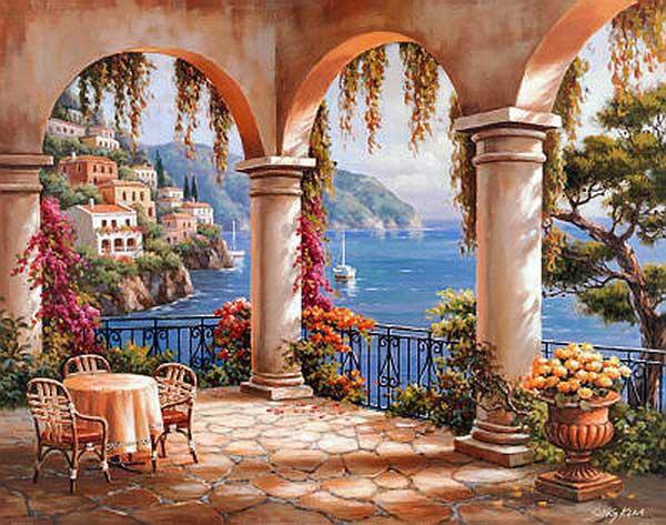 на террасе - оригинал