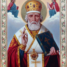 Оригинал схемы вышивки «Икона "Святого Николая Чудотворца"» (№744054)