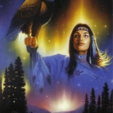 Схема вышивки «серия ,,женщины с животными"»