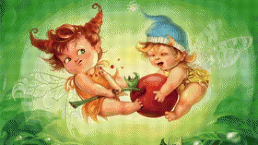 Вишенка раздора - малыши, феи, вишенка - предпросмотр