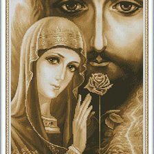 Схема вышивки «Исус с Божьей матерью»
