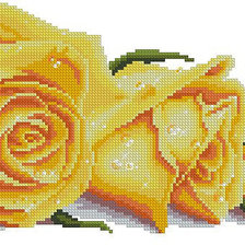 Схема вышивки «Жолтые розы»