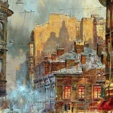 Схема вышивки «Город»