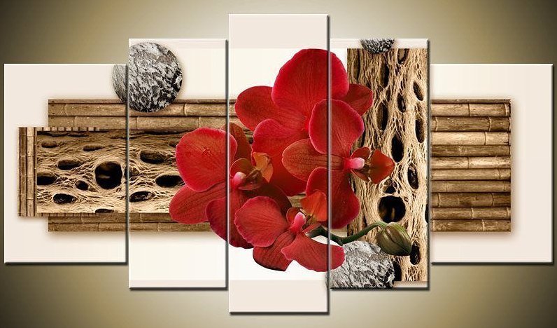 Триптих Орхидеи - цветы, триптих, орхидеи - оригинал