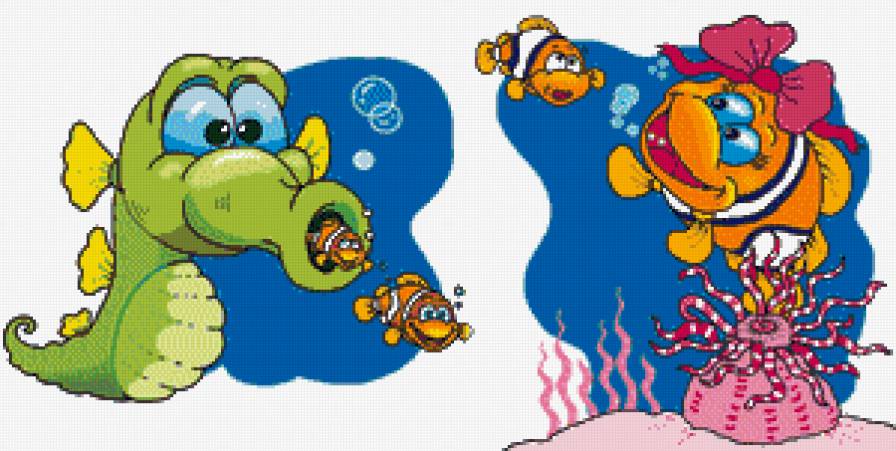 морская тематика - детское, мультик, рыбки, мультяшки, море, детская, детям, рыбка - предпросмотр