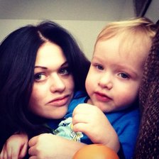 Схема вышивки «Люда с Мишенькой»