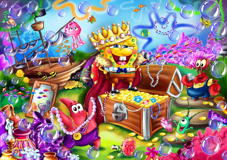 губка боб - мультик, детская, детям, детское, море - оригинал