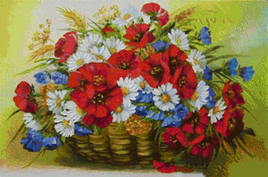 Маки - ромашки, цветы, маки - предпросмотр