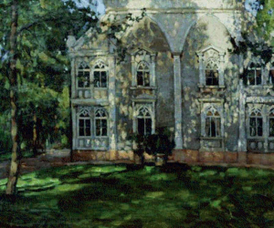 ДОМ В  ТЕНИ - лето, тень, имение, трава, зелень, дом, усадьба - предпросмотр