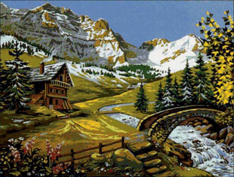 горный пейзаж - пейзаж, природа - предпросмотр