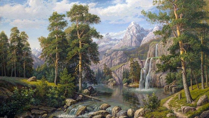 горный пейзаж - пейзаж, природа - оригинал