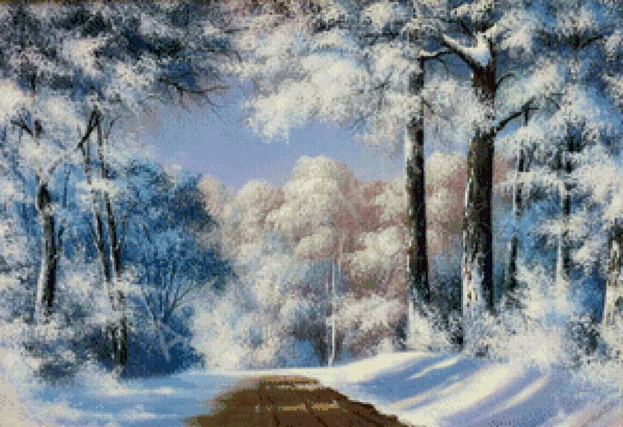 зимний пейзаж - природа, пейзаж - предпросмотр