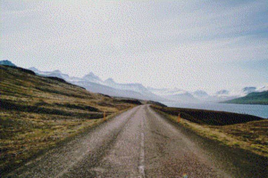 Mountains - природа, дорога, горы - предпросмотр