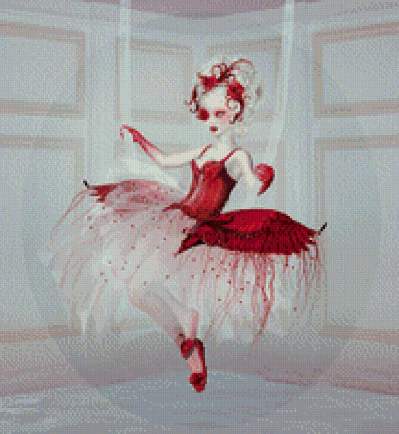 девушка в красном - красный, девушка, фэнтези - предпросмотр