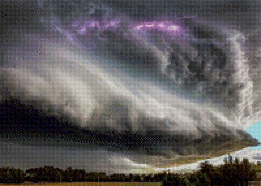 страшная красота - пейзаж, туча, гроза, небо, молния - предпросмотр