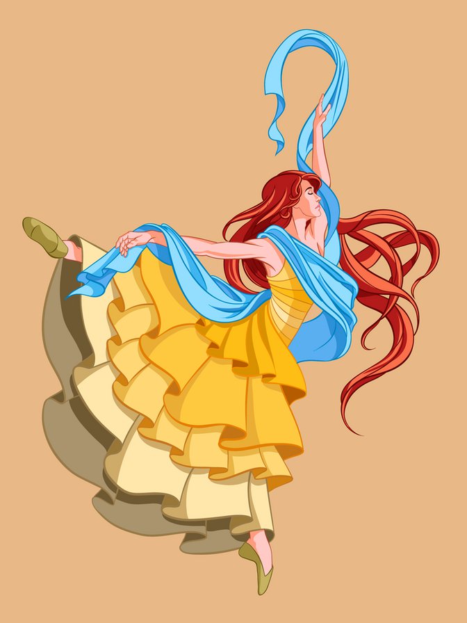 женский образ - девушка, женщина, танец, танцы - оригинал