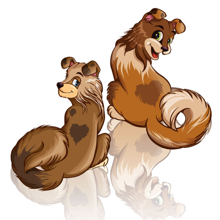 собачки - собаки, мультик, собака, детям, животные, детская - оригинал