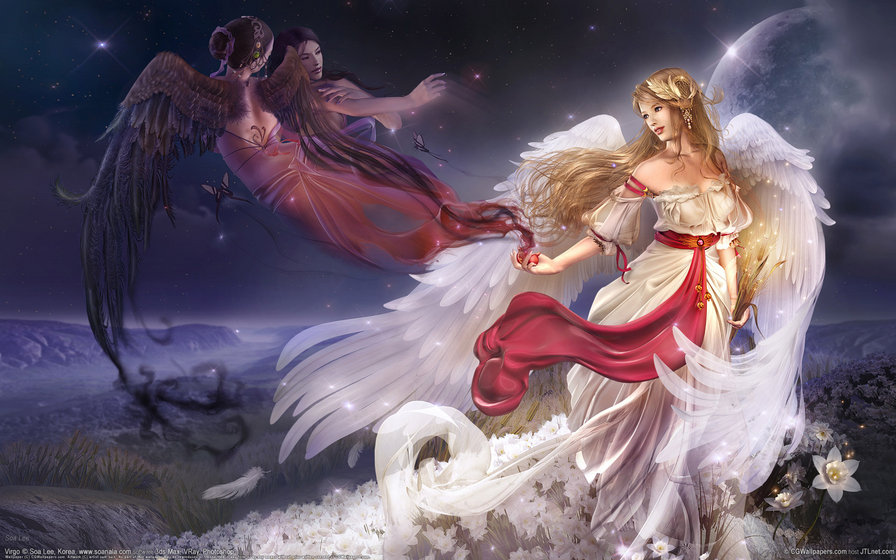 №747198 - ангел, луна, ночь - оригинал