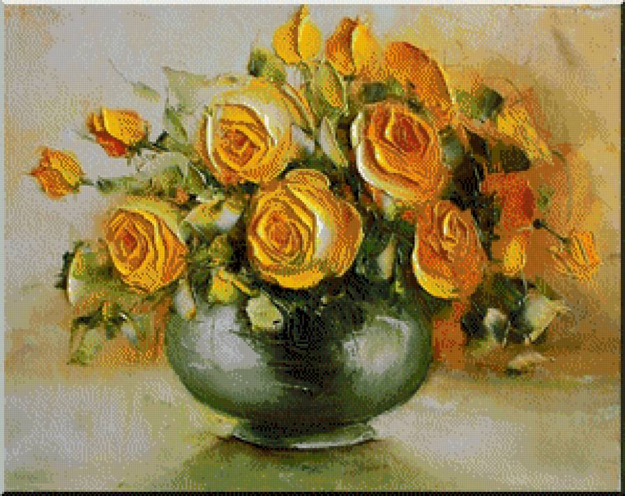 розы 2 - натюрморт, цветы - предпросмотр