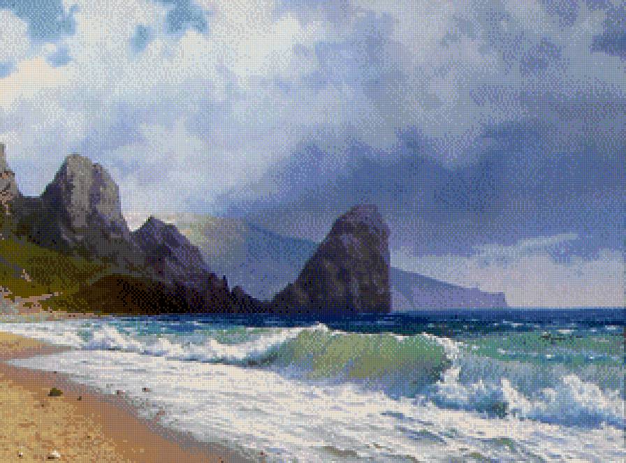 Прибой - природа, пейзаж, море - предпросмотр