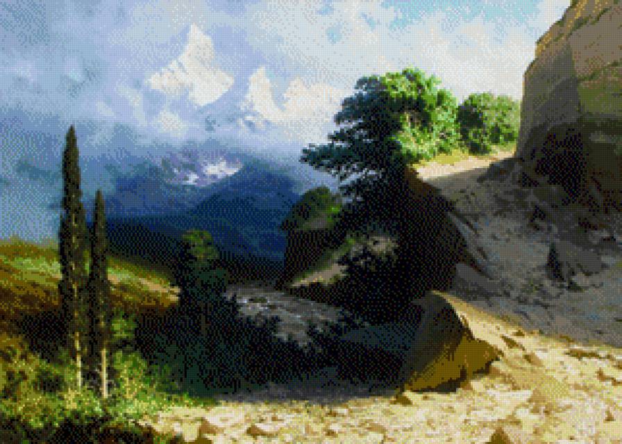 В горах Кавказа - горы, пейзаж, природа - предпросмотр