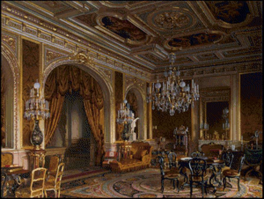 СЕРИЯ  "ОСОБНЯК БАРОНА ШТИГЛИЦА". ПАРАДНЫЙ КАБИНЕТ - диваны, зеркала, золото, стулья, шторы, кабинет - предпросмотр