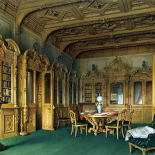 Схема вышивки «СЕРИЯ  "ОСОБНЯК БАРОНА ШТИГЛИЦА". БИБЛИОТЕКА»