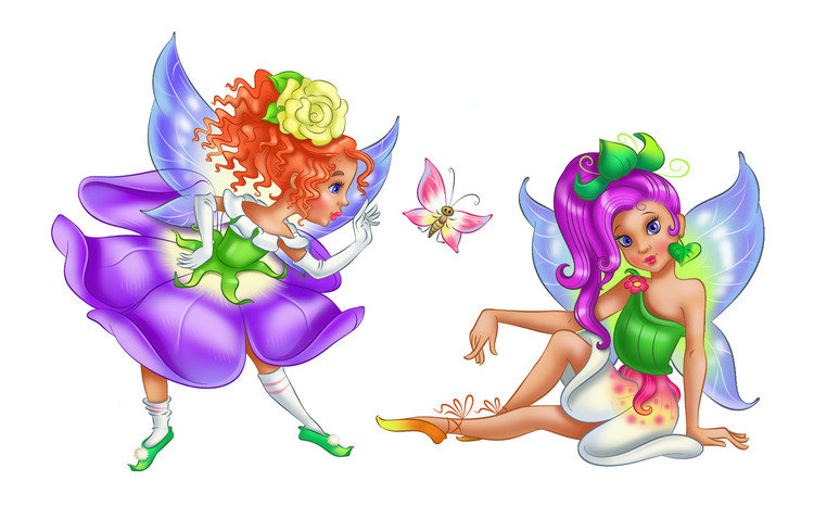 феечки - мифология, сказка, детская, фея, миф, детское, мультик, детям - оригинал