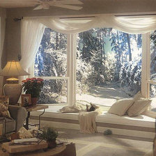 Оригинал схемы вышивки «Зимний пейзаж из окна» (№747607)